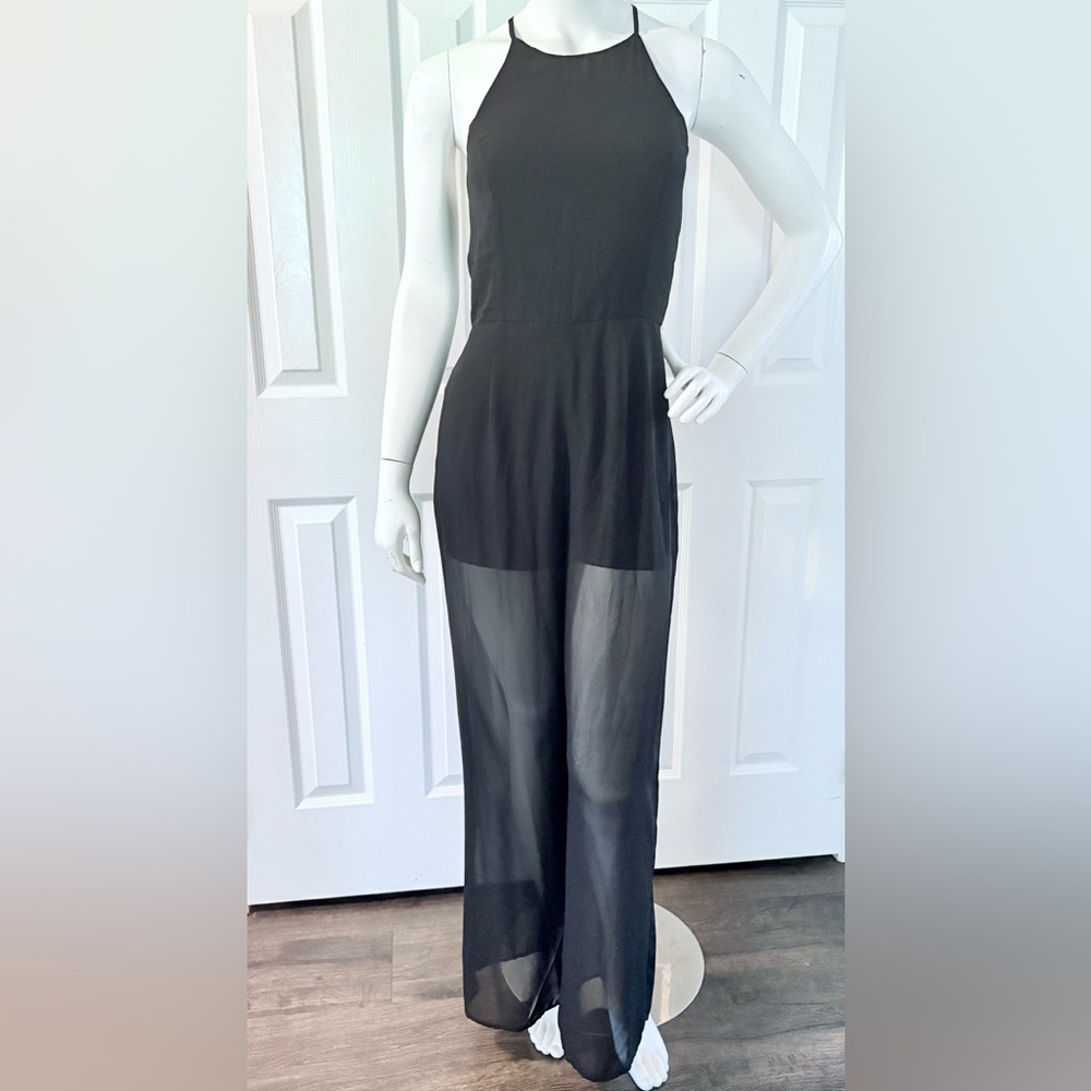 Charlotte Russe Black Full Length Romper - Like New